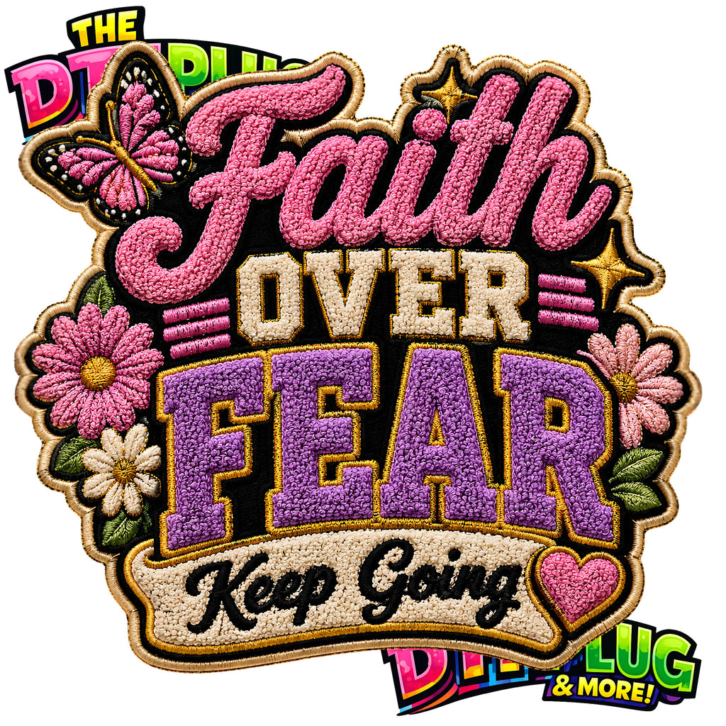 Faith over Fear - Keep Going Faux Patch