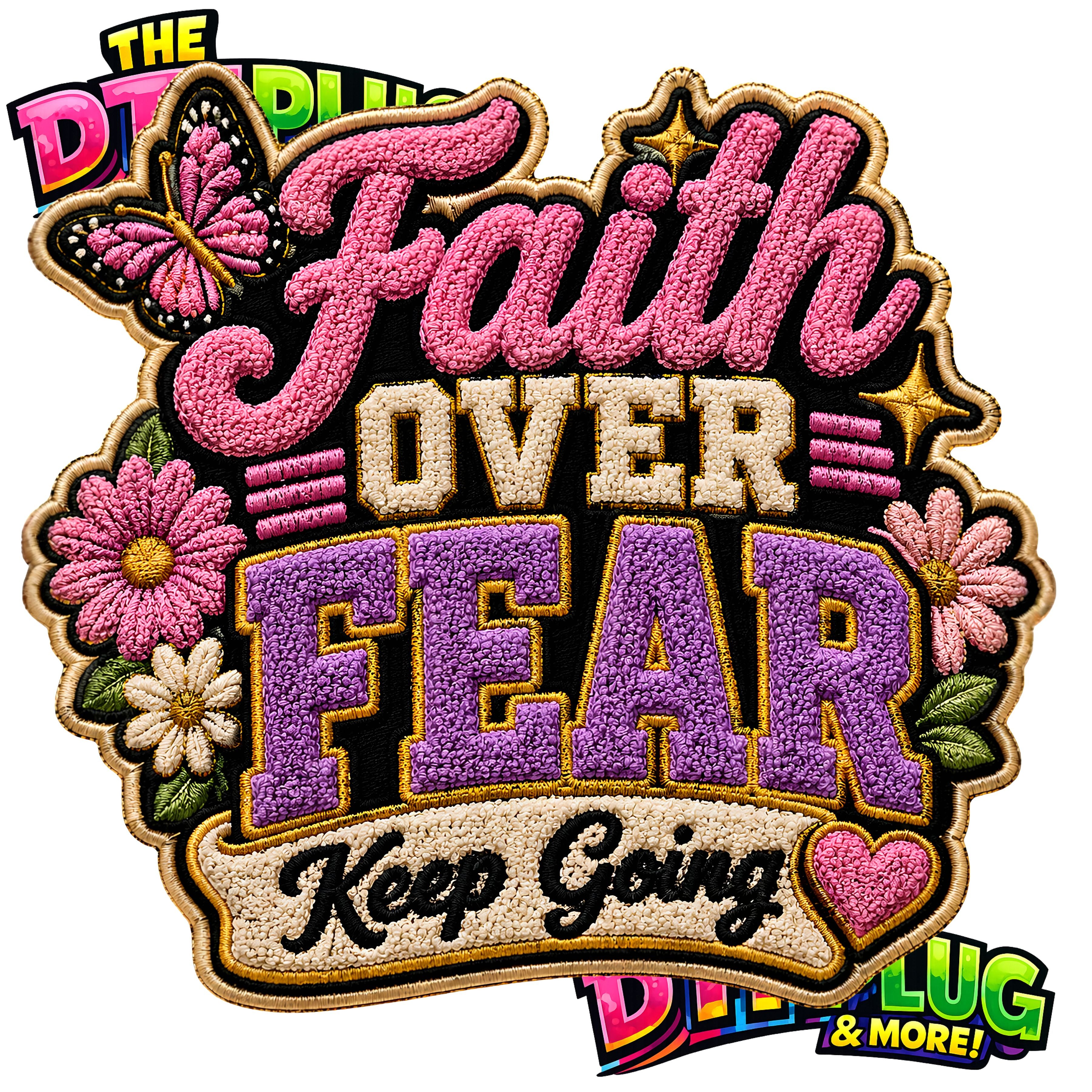 Faith over Fear - Keep Going Faux Patch