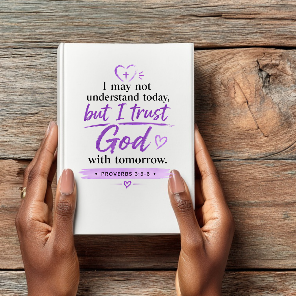 I May Not Understand Today But I Trust God With Tomorrow | Proverbs 3:5-6 Faith Design | DTF Transfer, UV Decal