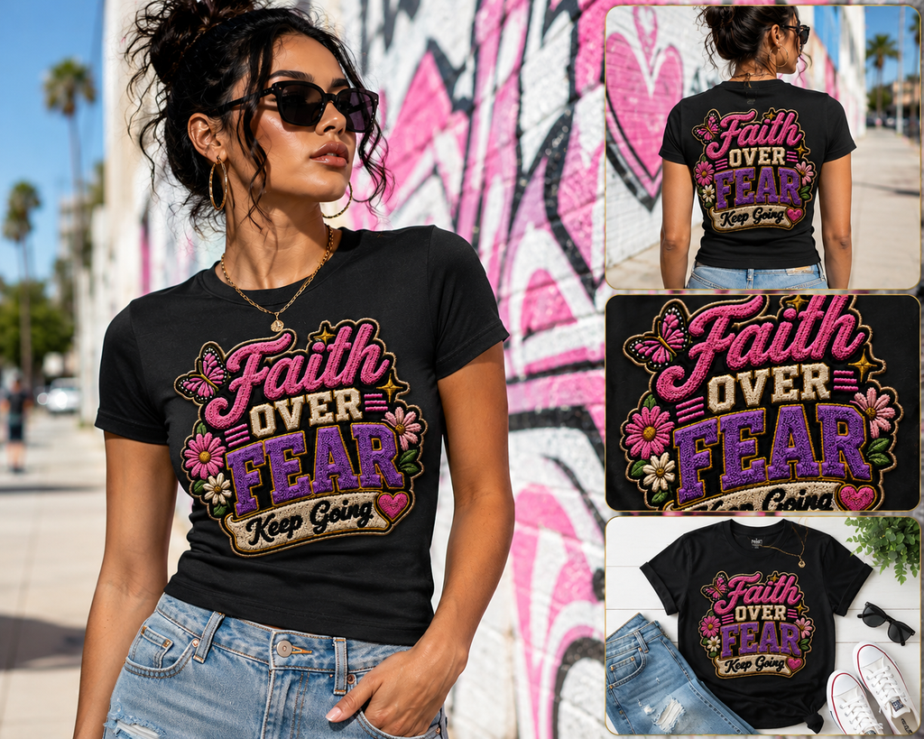 Faith over Fear - Keep Going Faux Patch