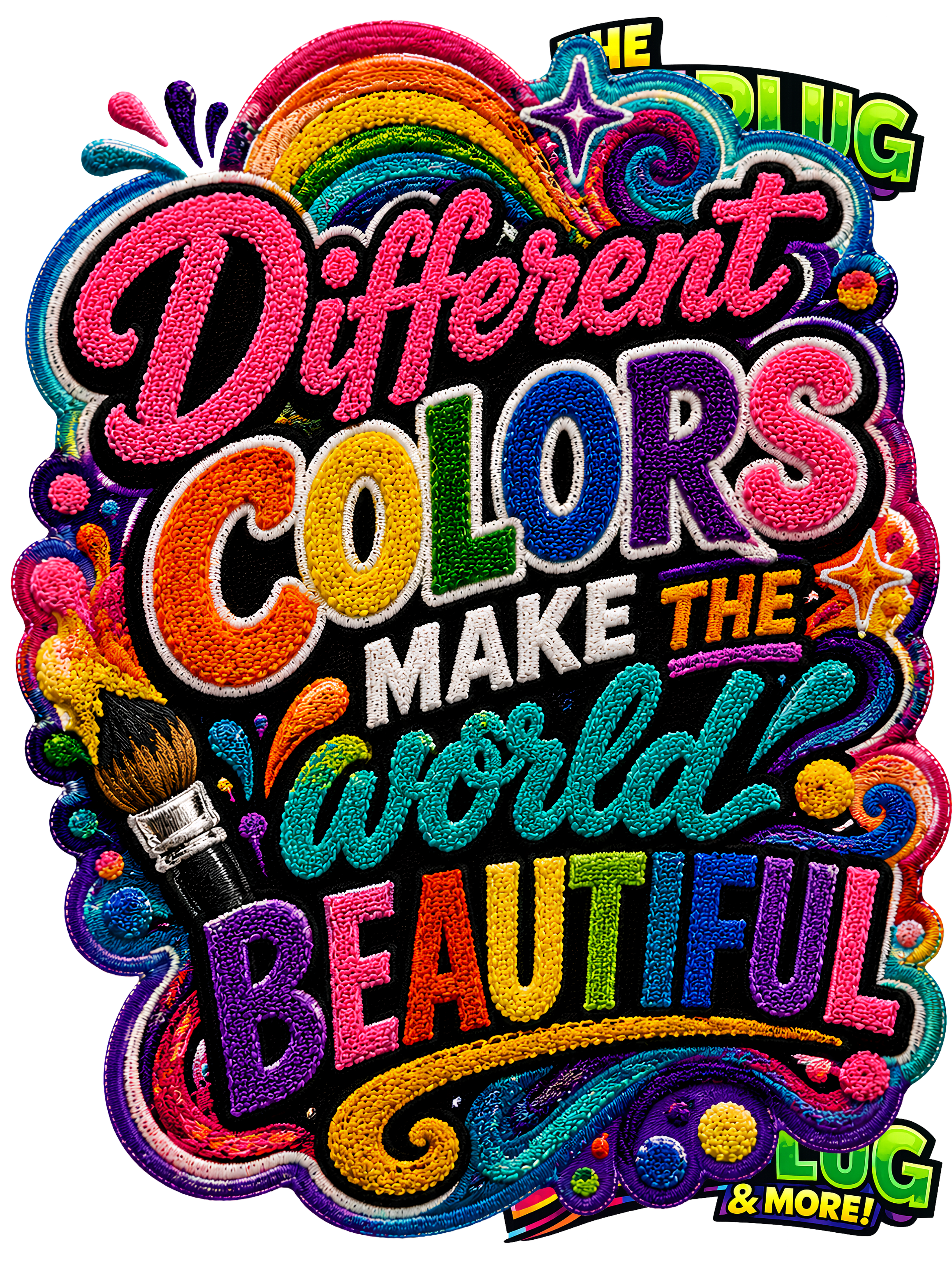 Different Colors Make the World Beautiful - Faux Patch