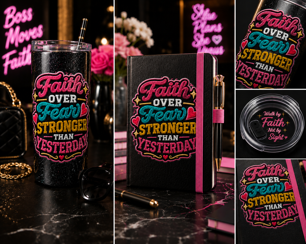 Faith Over Fear - Stronger PNG Faux Patch