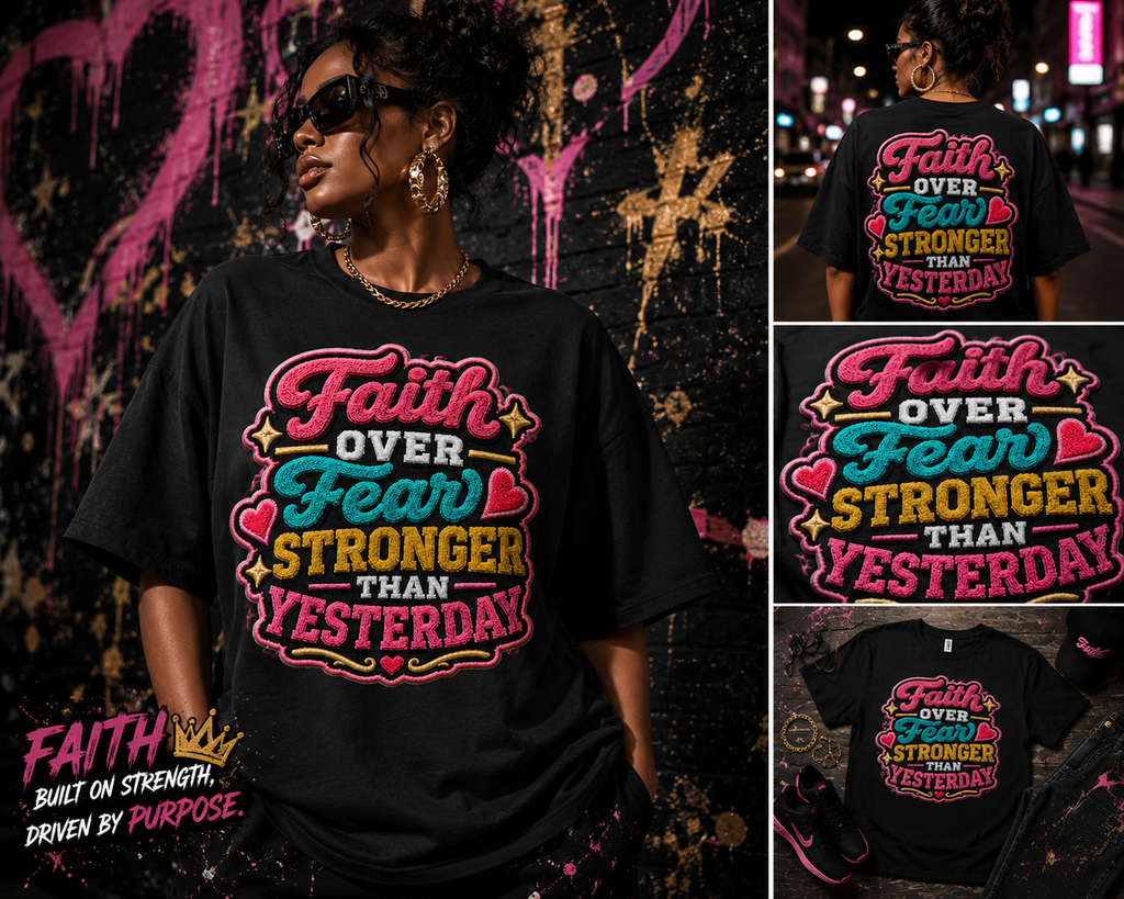 Faith Over Fear - Stronger PNG Faux Patch