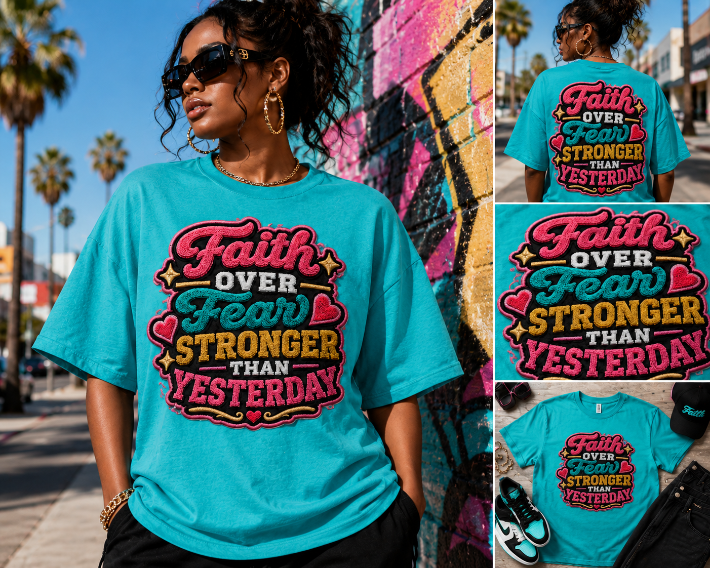 Faith Over Fear - Stronger PNG Faux Patch
