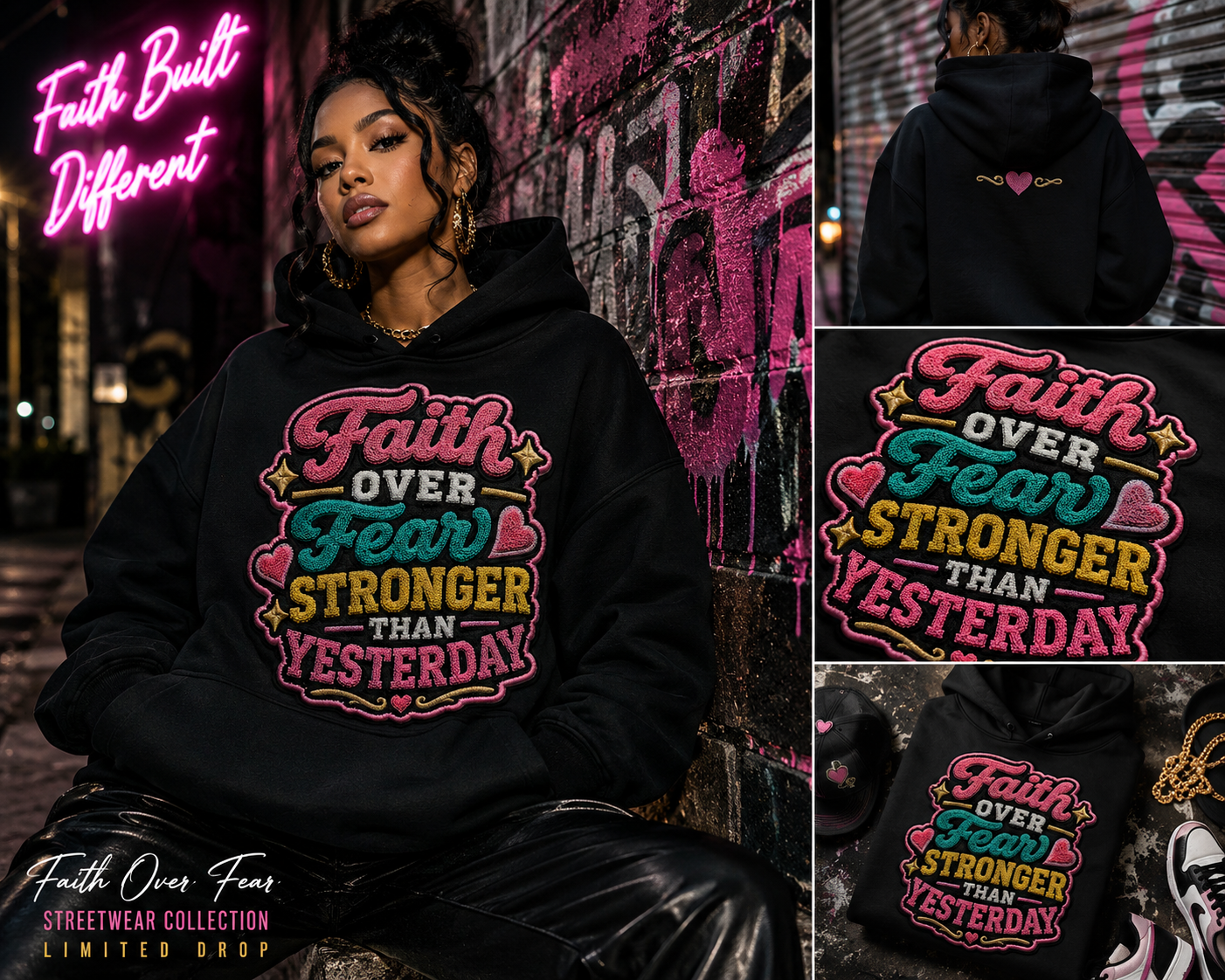 Faith Over Fear - Stronger PNG Faux Patch