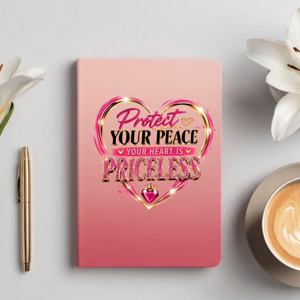 Protect Your Peace – Your Heart Is Priceless | Sublimation, DTF Transfer & T-Shirt (Pink)