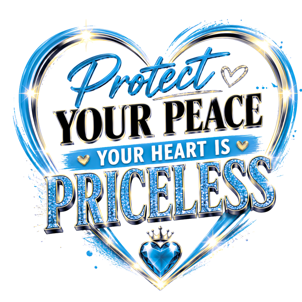 Protect Your Peace – Your Heart Is Priceless | Sublimation, DTF Transfer & T-Shirt (Pink)